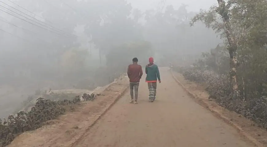 কুয়াশায় ঢাকা পড়েছে পঞ্চগড়, তাপমাত্রা ১০.৯ ডিগ্রি